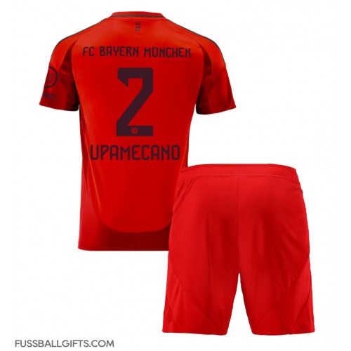 Bayern Munich Dayot Upamecano #2 Fußballbekleidung Heimtrikot Kinder 2024-25 Kurzarm (+ kurze hosen)